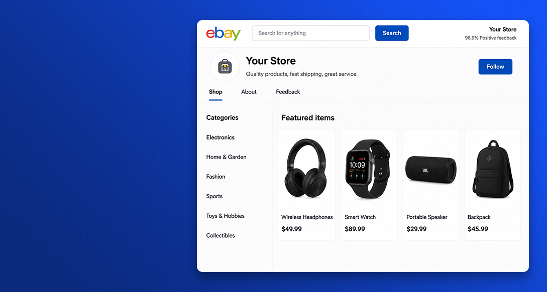 eBay Store Setup showcase